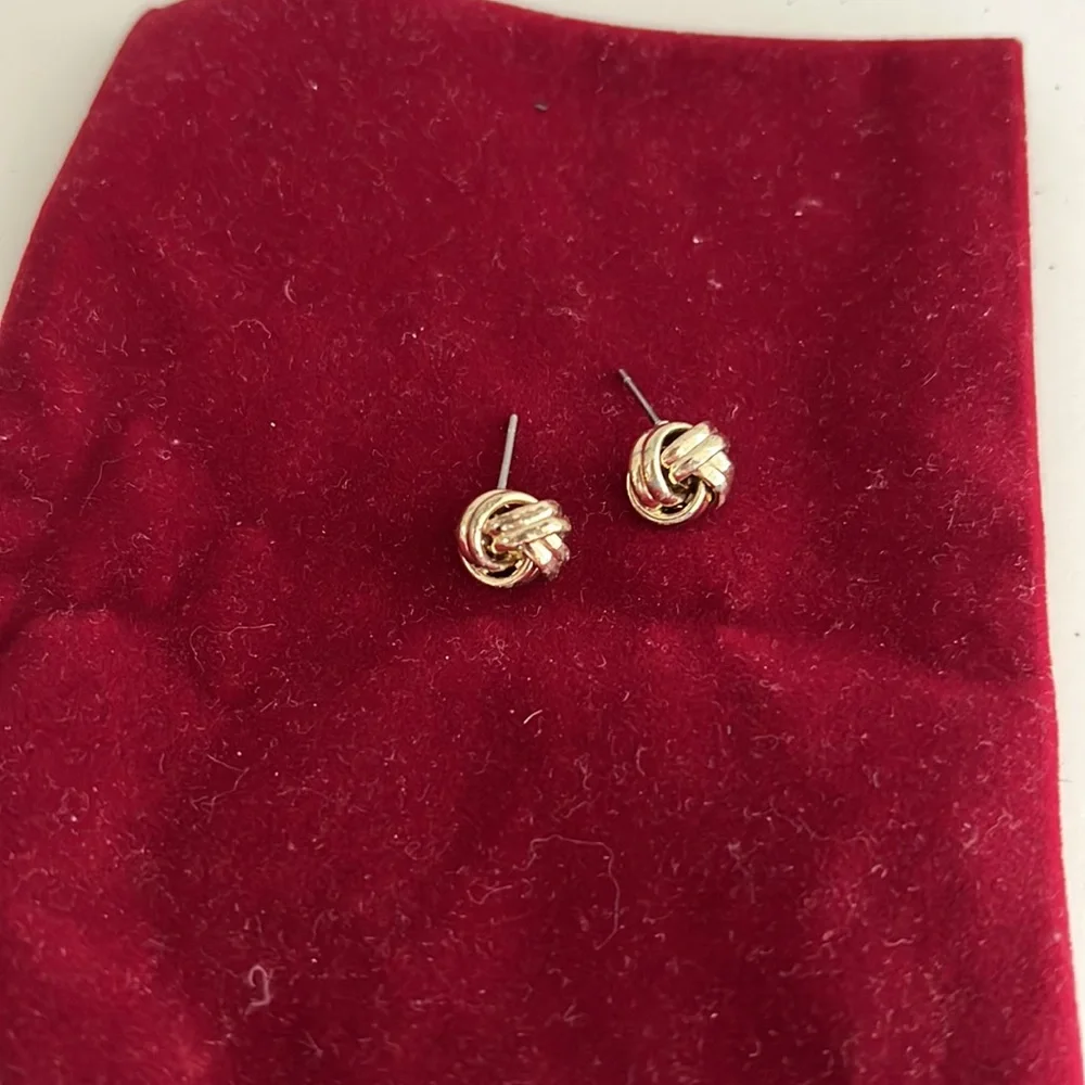 Boutique Gold Coloured Stud Earrings - Picture 6 of 10